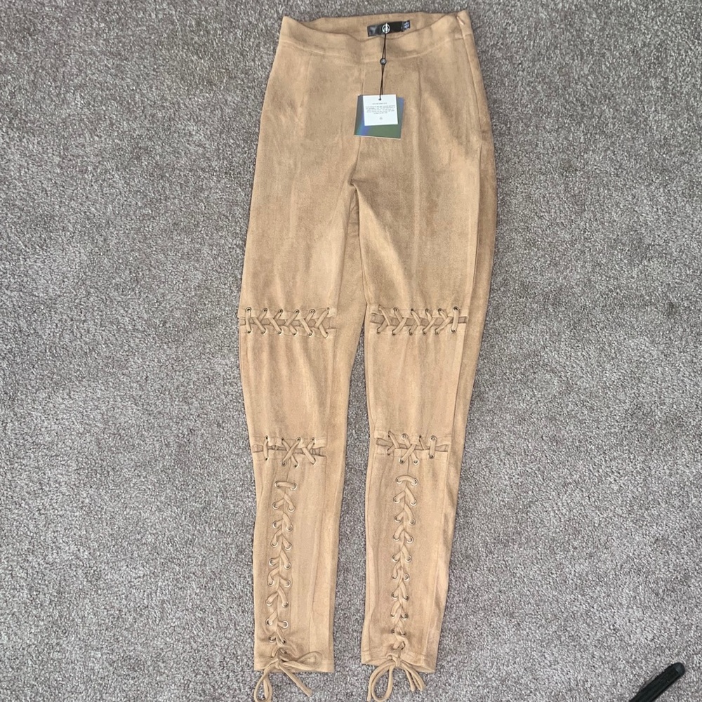 Missguided lace up leggings